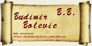 Budimir Bolević vizit kartica
